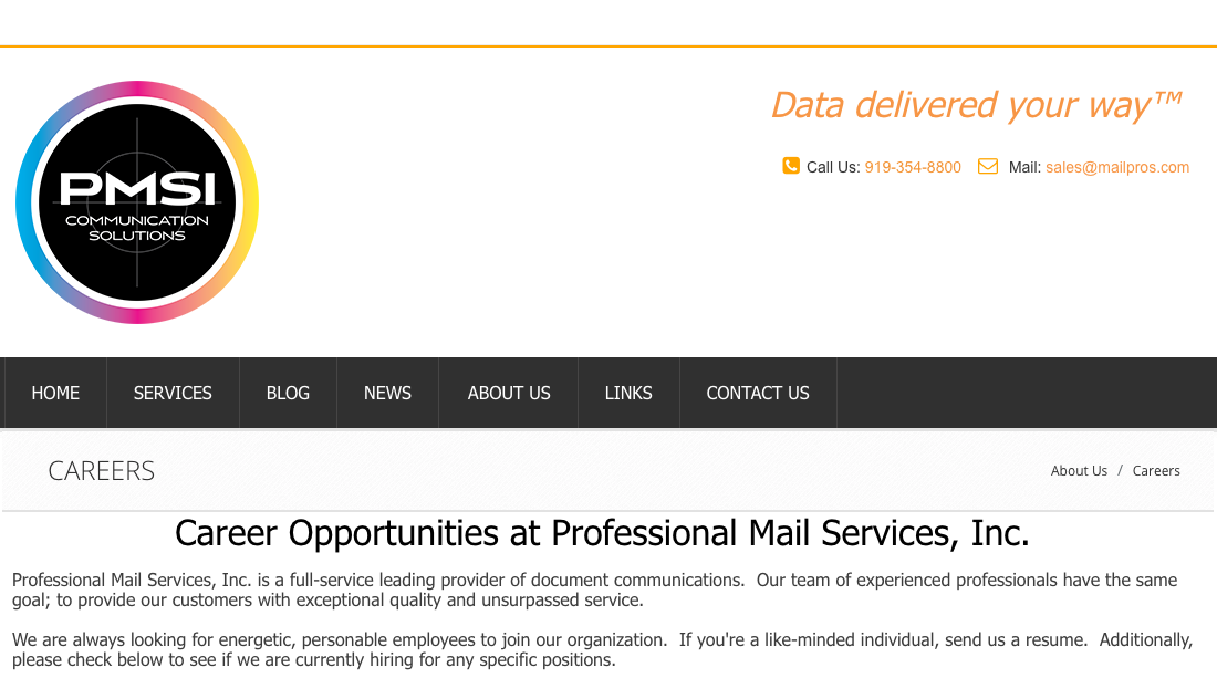 Professional Mail Services, Inc.
